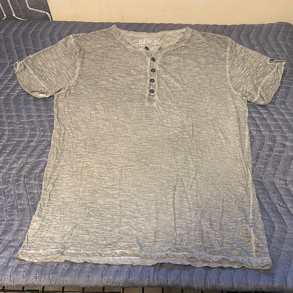 Men's Buckle Black Henley Shirt